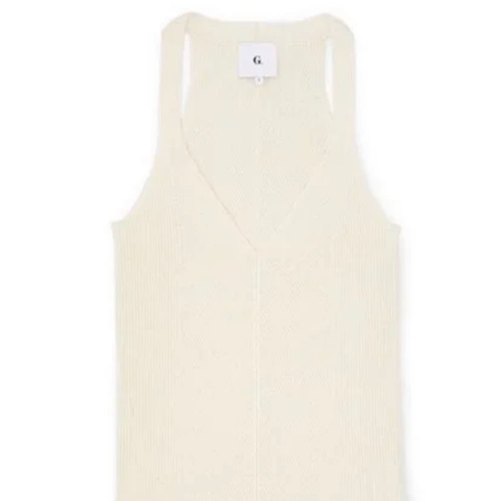 G. Label by GOOP Samantha Engineered Rib Tank Top sz L